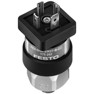 Festo Pressure Switch G1/4, Schalter + Taster, Schwarz Festo Pressure Switch G1/4, Schalter + Taster, Schwarz
