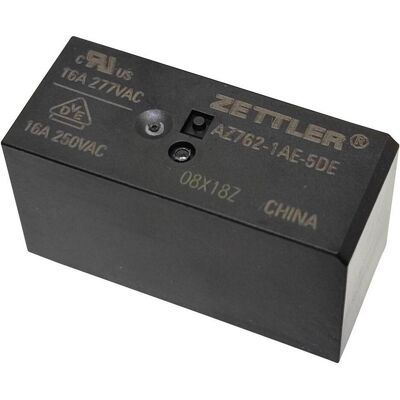 Zettler Electronics AZ762-1AE-24DE Printrelais 24 V/DC 16 A 1 Schliesser 1 St., Relais Zettler Electronics AZ762-1AE-24DE Printrelais 24 V/DC 16 A 1 Schliesser 1 St., Relais