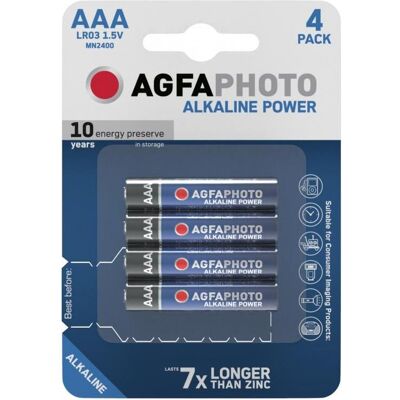 Agfaphoto Power alkaline battery 1.5V, LR03/AAA, blister 4pcs (4 Stk., AAA), Batterien + Akkus Agfaphoto Power alkaline battery 1.5V, LR03/AAA, blister 4pcs (4 Stk., AAA), Batterien + Akkus