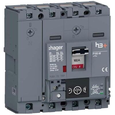 Hager HMS161NC - Leistungsschalter 160A - 4P, 50kA - Energy P160 Hager HMS161NC - Leistungsschalter 160A - 4P, 50kA - Energy P160