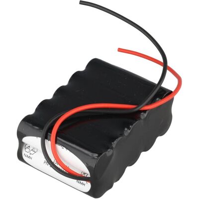 AccuCell Notleuchtenakku NiMH 12V 1500mAh F2x5 Mignon AA, 73x50x29, mit 200mm Kabel einseitig (Akku), Akku Ladegerät AccuCell Notleuchtenakku NiMH 12V 1500mAh F2x5 Mignon AA, 73x50x29, mit 200mm Kabel einseitig (Akku), Akku Ladegerät