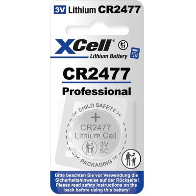 XCELL CR2477 - Knopfzelle 1 Blister XCELL CR2477 - Knopfzelle 1 Blister