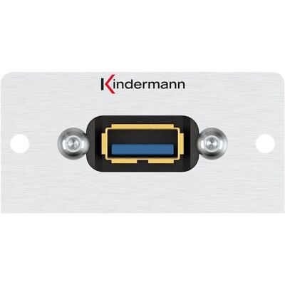 Kindermann Konnect 50 alu - USB3.0 7444000529 A-Bu/Bu Blende 1/2 50x50 m.Kabelpeitsch, USB Kabel Kindermann Konnect 50 alu - USB3.0 7444000529 A-Bu/Bu Blende 1/2 50x50 m.Kabelpeitsch, USB Kabel