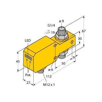 Turck FCI-D10A4P-LIX-H1141 - Strömungsüberwachung Sensor - Inline-Sensor für Flüssigkeiten Turck FCI-D10A4P-LIX-H1141 - Strömungsüberwachung Sensor - Inline-Sensor für Flüssigkeiten