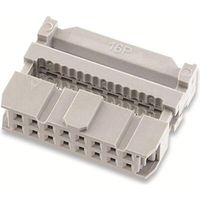 Econ CONNECT Pfostenverbinder, DIN 41651, 16-polig, grau, RM 2,54 mm, Elektronikkabel + Stecker, Grau Econ CONNECT Pfostenverbinder, DIN 41651, 16-polig, grau, RM 2,54 mm, Elektronikkabel + Stecker, Grau
