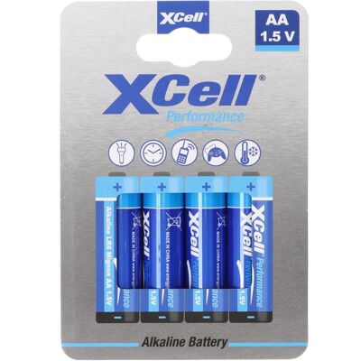 XCell Batterie Alkaline Mignon, AA, LR6, umweltfreundliche Verpackung, 4er Blister (4 Stk., AA), Batterien + Akkus XCell Batterie Alkaline Mignon, AA, LR6, umweltfreundliche Verpackung, 4er Blister (4 Stk., AA), Batterien + Akkus