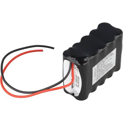 AccuCell Notleuchtenakku NiMH 12V 1800mAh F2x5 Mignon AA mit 200mm Kabel einseitig (Akku), Akku Ladegerät AccuCell Notleuchtenakku NiMH 12V 1800mAh F2x5 Mignon AA mit 200mm Kabel einseitig (Akku), Akku Ladegerät