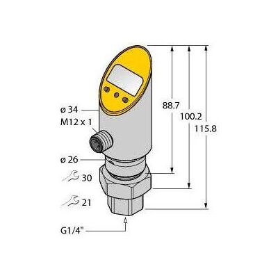 Turck - PS001V-50 - Analogausgang - Drucksensor Turck - PS001V-50 - Analogausgang - Drucksensor