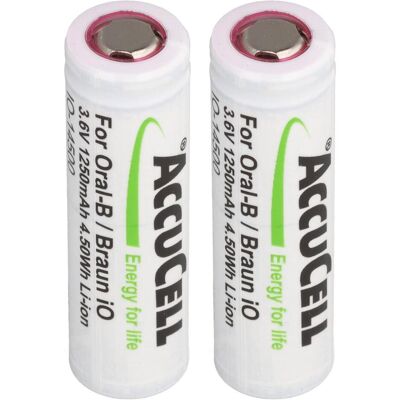 AccuCell Akku Braun IO 6, 7, 8, 9, 10, 2 Stück (2 Stk., 1250 mAh), Batterien + Akkus AccuCell Akku Braun IO 6, 7, 8, 9, 10, 2 Stück (2 Stk., 1250 mAh), Batterien + Akkus