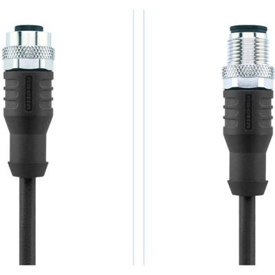 Escha M12 Sensor/Aktor Kabel - 2m, Abschirmung, Schwarz Escha M12 Sensor/Aktor Kabel - 2m, Abschirmung, Schwarz