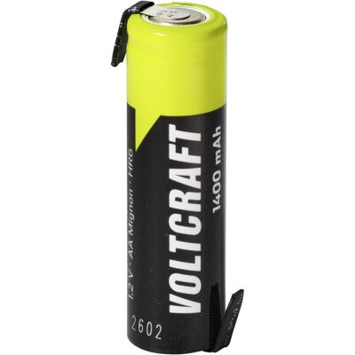 Voltcraft Mignon (AA)-Akku Mignon (AA) Z-Lötfahne, hochstromfähig NiMH 1.2 V 14 (1 Stk., AA, 1400 mAh), Batterien + Akkus Voltcraft Mignon (AA)-Akku Mignon (AA) Z-Lötfahne, hochstromfähig NiMH 1.2 V 14 (1 Stk., AA, 1400 mAh), Batterien + Akkus