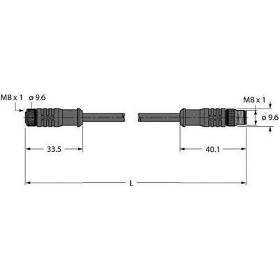 Turck - HTSKP41HTSSP4/S2430 - 4P - M8 - Aktuatorkabel Turck - HTSKP41HTSSP4/S2430 - 4P - M8 - Aktuatorkabel