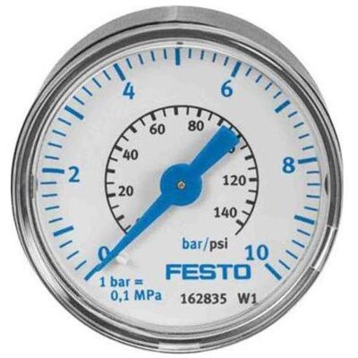 Festo G 1/4 Analogue Pressure Gauge 10bar Back Entry, MA-40-10-G1/4-EN, 0bar min., 183900, Messtechnik Festo G 1/4 Analogue Pressure Gauge 10bar Back Entry, MA-40-10-G1/4-EN, 0bar min., 183900, Messtechnik