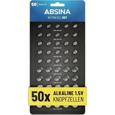 Absina Knopfzellen-Set 1 St. Alkali-Mangan (1 Stk.), Batterien + Akkus Absina Knopfzellen-Set 1 St. Alkali-Mangan (1 Stk.), Batterien + Akkus