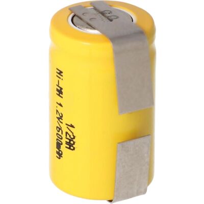 AccuCell Akku 1/2AA mit Lötfahnen U-Form (1 Stk., AA), Akku Ladegerät AccuCell Akku 1/2AA mit Lötfahnen U-Form (1 Stk., AA), Akku Ladegerät