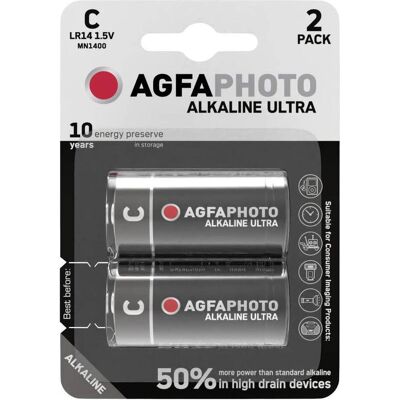 Agfaphoto Power alkaline battery 1.5V, LR14/C, blister 2pcs (2 Stk., C, R14), Batterien + Akkus Agfaphoto Power alkaline battery 1.5V, LR14/C, blister 2pcs (2 Stk., C, R14), Batterien + Akkus