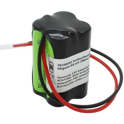 XCell NiMH Notleuchtenakku F2x2 Mignon AA 4,8V 1800mAh mit 200mm Kabel - Akku XCell NiMH Notleuchtenakku F2x2 Mignon AA 4,8V 1800mAh mit 200mm Kabel - Akku