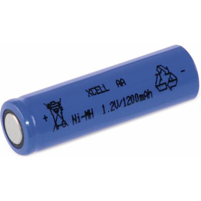 XCell NiMH-Akku, Industriezelle, AA, Flat-Top, 49,5x14,5mm, 1,2V/1200mAh (AA, 1200 mAh), Batterien + Akkus XCell NiMH-Akku, Industriezelle, AA, Flat-Top, 49,5x14,5mm, 1,2V/1200mAh (AA, 1200 mAh), Batterien + Akkus