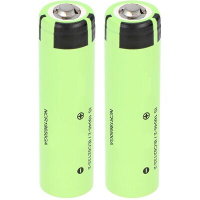 Panasonic 2x 18650 Li-ion Akku mit erhöhten Pluspol, ungeschützt, 66,7x18,3mm (2 Stk., 18650, 3300 mAh), Batterien + Akkus Panasonic 2x 18650 Li-ion Akku mit erhöhten Pluspol, ungeschützt, 66,7x18,3mm (2 Stk., 18650, 3300 mAh), Batterien + Akkus