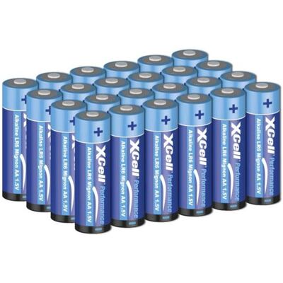 XCell Performance AA Mignon LR6 Alkaline Batterien – 24er Box, ideal für den alltäglichen Gebrauch (24 Stk., AA, 2900 mAh), Batterien + Akkus XCell Performance AA Mignon LR6 Alkaline Batterien – 24er Box, ideal für den alltäglichen Gebrauch (24 Stk., AA, 2900 mAh), Batterien + Akkus