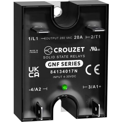 Crouzet 84134017N Halbleiterrelais - 25A, 280V/AC, Nullpunkt Crouzet 84134017N Halbleiterrelais - 25A, 280V/AC, Nullpunkt