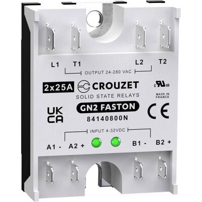 Crouzet 84140800N Halbleiterrelais - 25A, Nulldurchgang, 280V Crouzet 84140800N Halbleiterrelais - 25A, Nulldurchgang, 280V