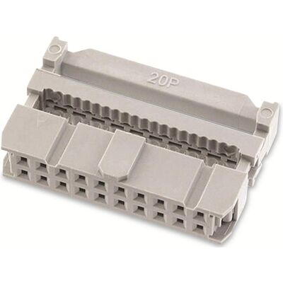 Econ CONNECT Pfostenverbinder, DIN 41651, 20-polig, grau, RM 2,54 mm, Elektronikkabel + Stecker, Grau Econ CONNECT Pfostenverbinder, DIN 41651, 20-polig, grau, RM 2,54 mm, Elektronikkabel + Stecker, Grau