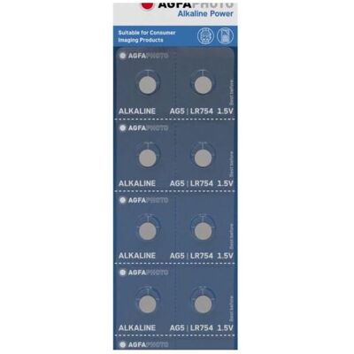 Agfaphoto button alkaline batteries 1.5V, LR48-LR754-AG5-393, blister pack of 10 pieces (10 Stk., LR48), Batterien + Akkus Agfaphoto button alkaline batteries 1.5V, LR48-LR754-AG5-393, blister pack of 10 pieces (10 Stk., LR48), Batterien + Akkus