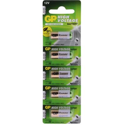 GP Batterien A23 - 12V alkalische Rundzelle - Packung à 5 GP Batterien A23 - 12V alkalische Rundzelle - Packung à 5