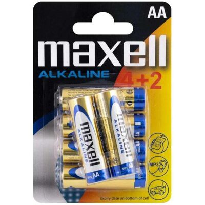 Maxell Alkaline LR6 (6 Stk., AA), Batterien + Akkus Maxell Alkaline LR6 (6 Stk., AA), Batterien + Akkus