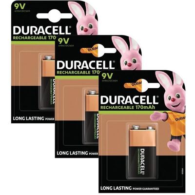 Duracell Rechargeable 9V 3 Pack (3 Stk.), Batterien + Akkus Duracell Rechargeable 9V 3 Pack (3 Stk.), Batterien + Akkus