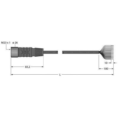 Turck Zuleitung für Mehrfach Passivverteiler/PUR Anschlussleitung (5 m), Stromkabel, Schwarz Turck Zuleitung für Mehrfach Passivverteiler/PUR Anschlussleitung (5 m), Stromkabel, Schwarz