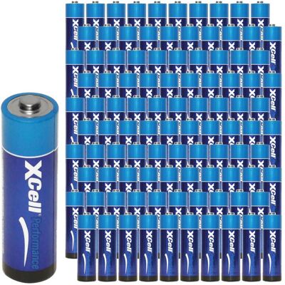 XCell 100er-Set Batterie Typ AA (Mignon), LR06, Alkaline, 1,5V (100 Stk., AA), Batterien + Akkus XCell 100er-Set Batterie Typ AA (Mignon), LR06, Alkaline, 1,5V (100 Stk., AA), Batterien + Akkus