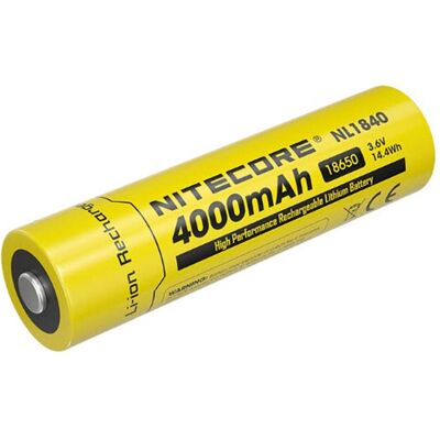 Nitecore NL1840 - 18650 Akku - 4000mAh - Wiederaufladbar - Leistungsstark Nitecore NL1840 - 18650 Akku - 4000mAh - Wiederaufladbar - Leistungsstark