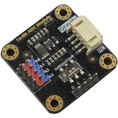 DFRobot Gravity 16Bit 4-Kanal ADC Analog Digital Wandler I2C ADS1115, Entwicklungsboard + Kit DFRobot Gravity 16Bit 4-Kanal ADC Analog Digital Wandler I2C ADS1115, Entwicklungsboard + Kit