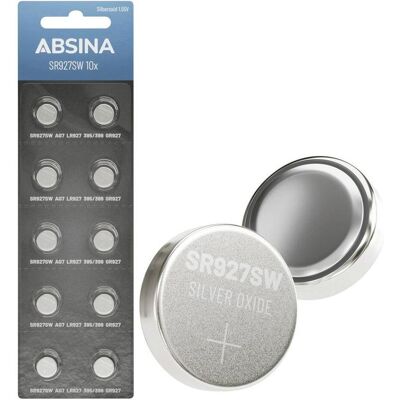 Absina Knopfzelle 395 1.55 V 10 St. Silberoxid (10 Stk.), Batterien + Akkus Absina Knopfzelle 395 1.55 V 10 St. Silberoxid (10 Stk.), Batterien + Akkus