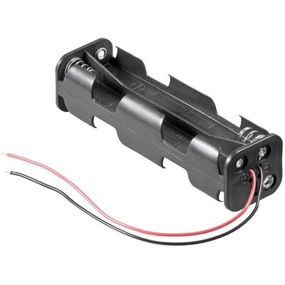 Goobay 8x AA Mignon Batteriehalter, Batterie Zubehör, Schwarz Goobay 8x AA Mignon Batteriehalter, Batterie Zubehör, Schwarz