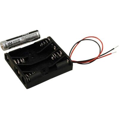 Hammond Electronics Batteriehalter 4 x AAA Kunststoff Schwarz BH4AAAW 1 St., Batterie Zubehör, Schwarz Hammond Electronics Batteriehalter 4 x AAA Kunststoff Schwarz BH4AAAW 1 St., Batterie Zubehör, Schwarz