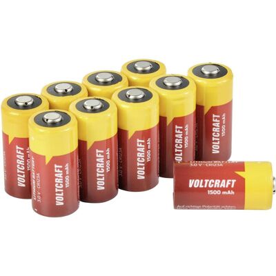 Voltcraft CR123A Lithium-Batterie - 1500mAh - 3V - 10er Pack - Batterien Voltcraft CR123A Lithium-Batterie - 1500mAh - 3V - 10er Pack - Batterien