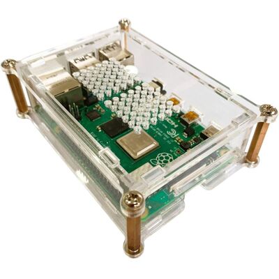 Joy-it RB-CaseP4+01 Transparenter Acryl Raspberry Pi 4 Gehäuse Joy-it RB-CaseP4+01 Transparenter Acryl Raspberry Pi 4 Gehäuse