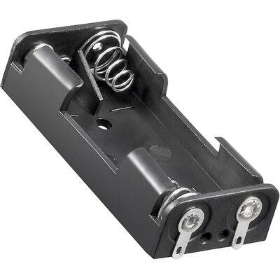 AccuCell Batteriehalter für 2x AAA Micro LR03 Abmessungen 53x24,5x13mm mit Lötfahnen U-Form, Batterie Zubehör, Schwarz AccuCell Batteriehalter für 2x AAA Micro LR03 Abmessungen 53x24,5x13mm mit Lötfahnen U-Form, Batterie Zubehör, Schwarz