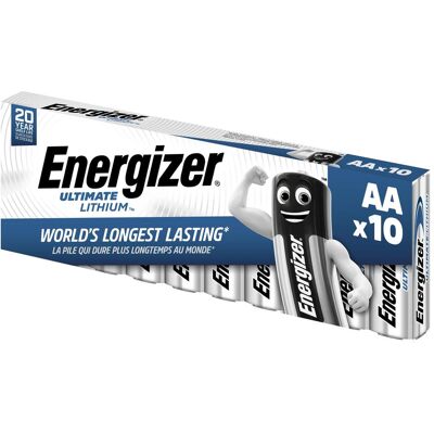 Energizer Ultimate Lithium (10 Stk., AA, 3000 mAh), Batterien + Akkus Energizer Ultimate Lithium (10 Stk., AA, 3000 mAh), Batterien + Akkus