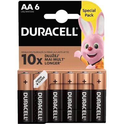 Duracell Bateria Basic AA/LR6 blister 6 sztuk (6 Stk., AA), Batterien + Akkus Duracell Bateria Basic AA/LR6 blister 6 sztuk (6 Stk., AA), Batterien + Akkus
