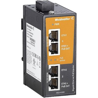 Weidmüller IE-INJ-EL02-2GTPOE - PoE-Injektor - 1 Gbit/s - IEEE802.3af/at Weidmüller IE-INJ-EL02-2GTPOE - PoE-Injektor - 1 Gbit/s - IEEE802.3af/at