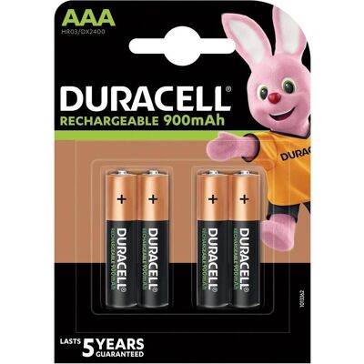 Duracell Wiederaufladbare AA Batterien - 900mAh - 4 Stück Duracell Wiederaufladbare AA Batterien - 900mAh - 4 Stück