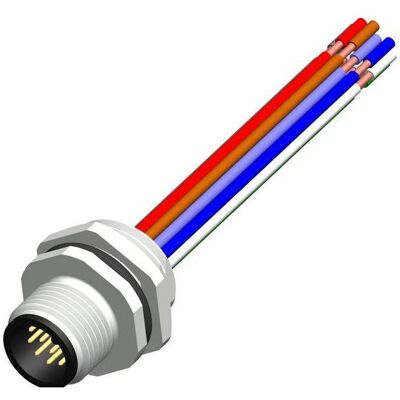 RS PRO M12 Rundsteckverbinder Stecker 12-polig / 1, Elektronikkabel + Stecker RS PRO M12 Rundsteckverbinder Stecker 12-polig / 1, Elektronikkabel + Stecker