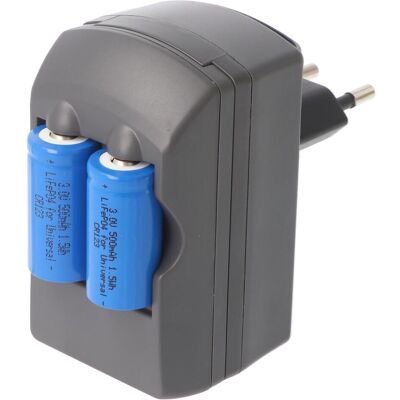 AccuCell Ladegerät für 3V CR2, CR123 Batterien - Ladegerät AccuCell Ladegerät für 3V CR2, CR123 Batterien - Ladegerät