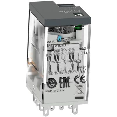 Schneider Miniaturrelais 4 Wechsler 24 VAC 50/6 RXM4LB2B7, Relais Schneider Miniaturrelais 4 Wechsler 24 VAC 50/6 RXM4LB2B7, Relais