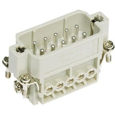 Harting HAN A Steckverbinder - 10A, 10-polig, Grau - Elektrischer Stecker Harting HAN A Steckverbinder - 10A, 10-polig, Grau - Elektrischer Stecker