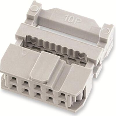 Econ CONNECT Pfostenverbinder, DIN 41651, 10-polig, grau, RM 2,54 mm, Elektronikkabel + Stecker, Grau Econ CONNECT Pfostenverbinder, DIN 41651, 10-polig, grau, RM 2,54 mm, Elektronikkabel + Stecker, Grau
